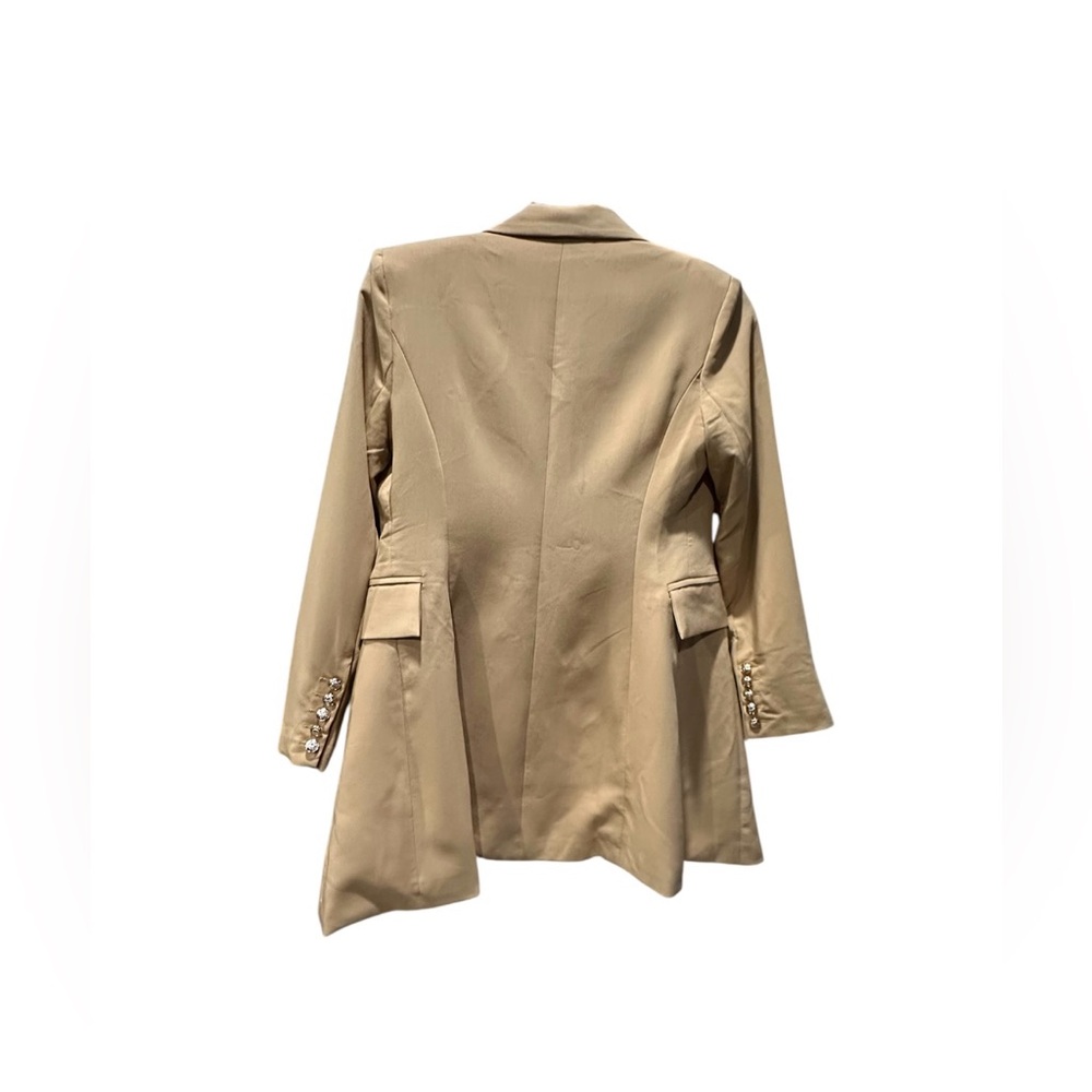 Lulus Beige Blazer Suit Jacket Medium NEW NWT - Picture 2 of 4